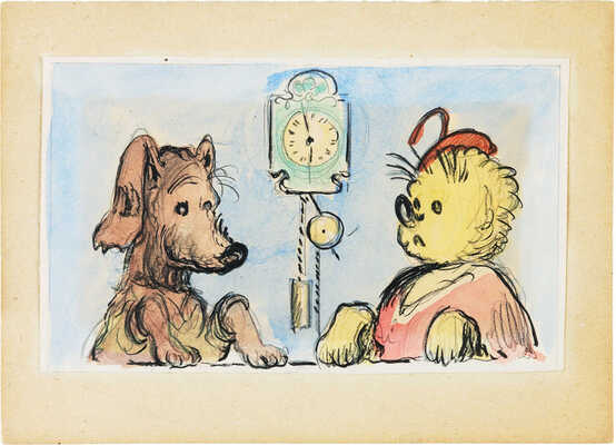 Таубер Виктор Исаевич. Лот из двух иллюстраций для журнала «Мурзилка»: